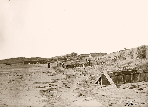 Sønderho, Fanø: Høfter langs vejen mod Hønen (ca. Krobanken).