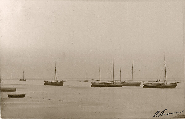 Sønderho, Fanø: Skibe i Sønderho havn.